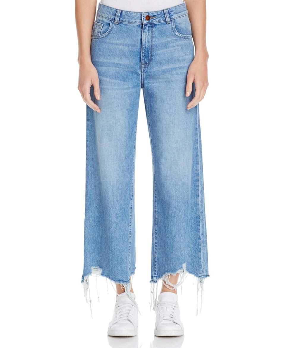 Hepburn High-Rise Wide-Leg Jeans in Slate