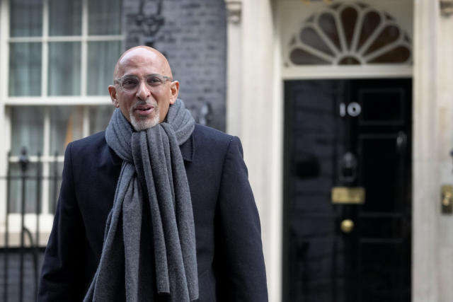 FILE - Nadhim Zahawi, Britain's Minister without Portfolio leaves after attending a cabinet meeting in Downing Street in London, Tuesday, Jan. 17, 2023. British Prime Minister Rishi Sunak has fired the chairman of his ruling Conservative Party chairman over a “serious breach” of the ministerial code. Pressure had been building on Nadhim Zahawi amid allegations he settled a multimillion-dollar unpaid tax bill while he was in charge of the country’s Treasury. (AP Photo/Kirsty Wigglesworth, File)