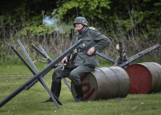 A re-enactor during the Haworth 40s weekend 