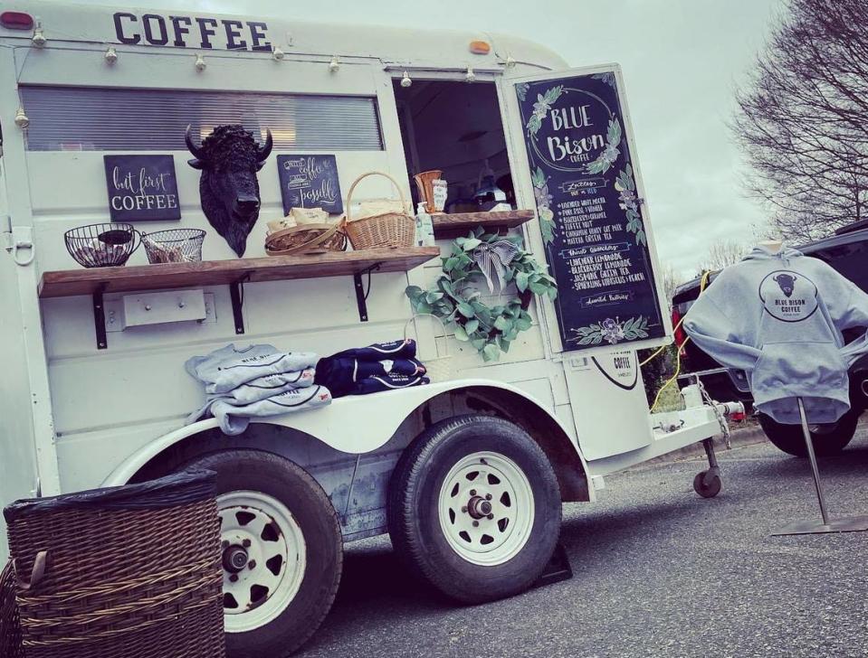 Owner Mia Wallace named her coffee truck after her alma mater’s mascot — the Blue Bison.