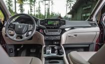 <p>This Honda Pilot has the top tier trim level with leather interior.</p>