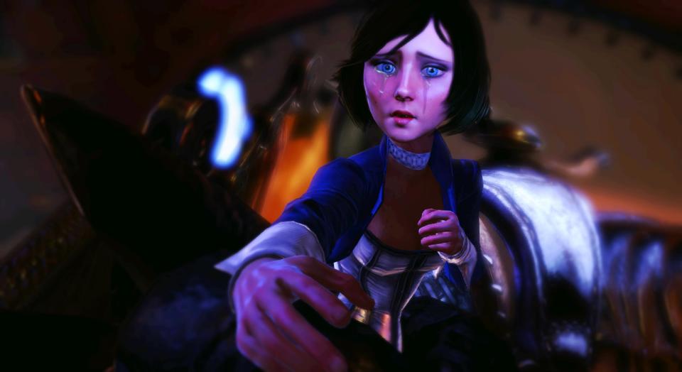 FILE - This publicity photo released by 2K Games/Irrational Games shows the character, Elizabeth, in a scene from the video game "BioShock Infinite." (AP Photo/2K Games/Irrational Games, File)