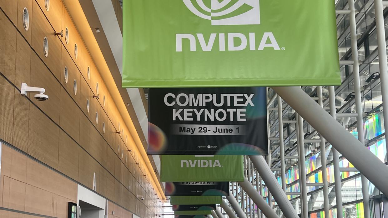  An Nvidia banner at Computex 2023 