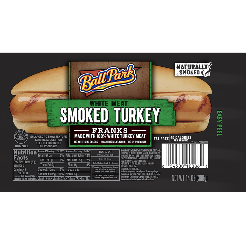 Ball Park Brand White Meat Smoked Turkey Franks