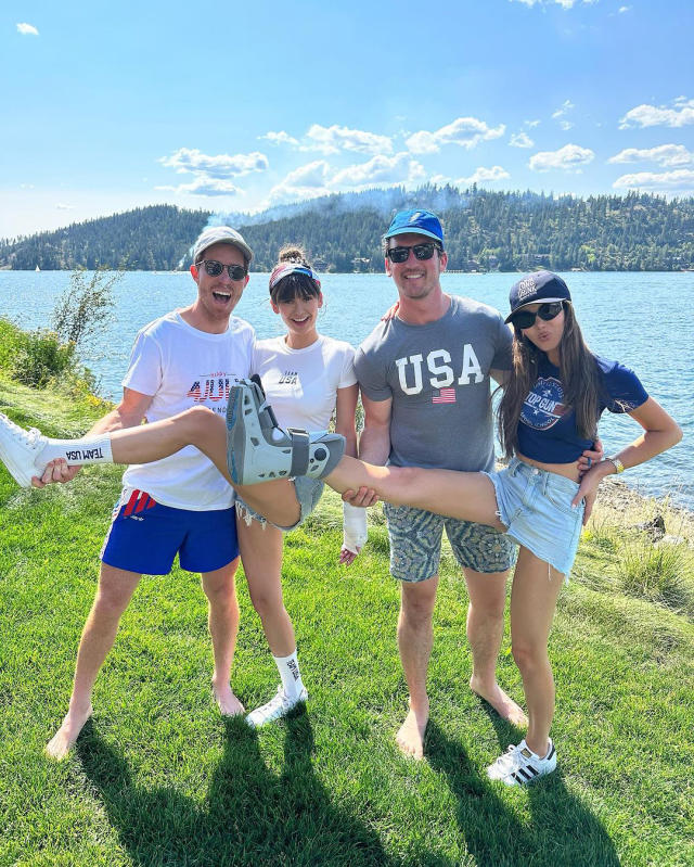 Nina Dobrev, Shaun White Take Ski Trip With Paul Wesley, Wife Ines