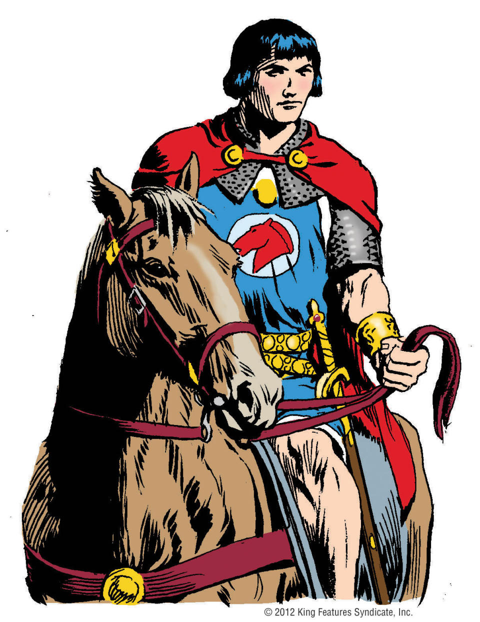 In this publicity photo provided by King Features Syndicate, artist Thomas Yeates' drawing of "Prince Valiant" is shown. The 75th anniversary of the historical adventure comic strip "Prince Valiant" will be saluted at a Friday, July 13, 2012, Comic-Con panel featuring the comic's current writer and artists. (AP Photo/King Features Syndicate)