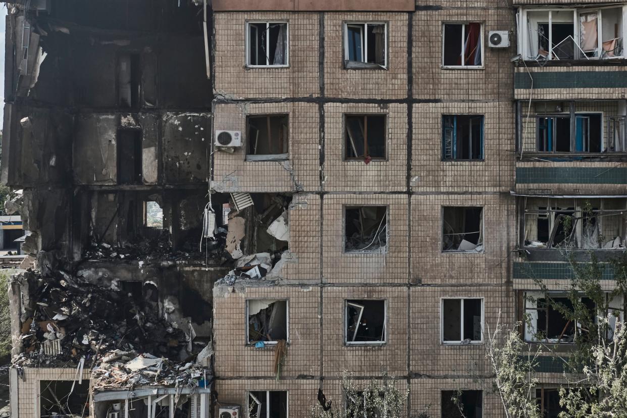 File photo: A building is destroyed following a previous attack on Kryvyi Rih (Copyright 2023 The Associated Press. All rights reserved.)