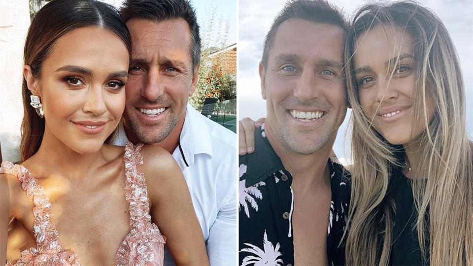 Mitchell Pearce, pictured here with fiancee Kristin Scott.