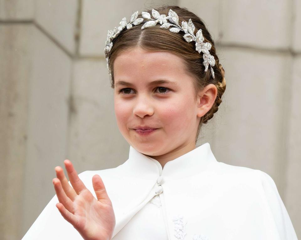 <p>Pool/Samir Hussein/WireImage</p> Princess Charlotte at King Charles