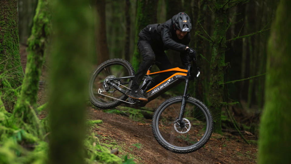 The Mclaren Extreme 600 emtb being ridden on the trail