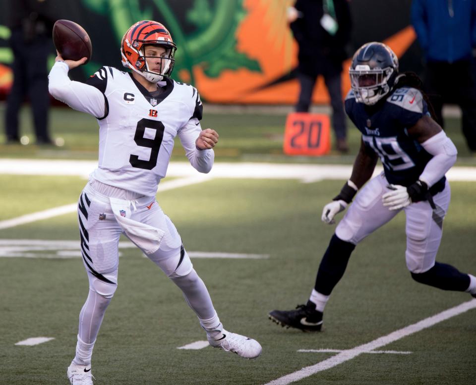 Joe Burrow and the Cincinnati Bengals are underdogs against the Tennessee Titans in the NFL playoff divisional-round game.