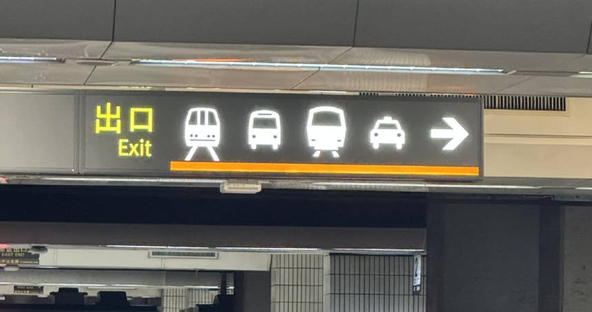 高鐵的告示牌沒有標示不同車種的文字。（圖／翻攝臉書路上觀察學院）
