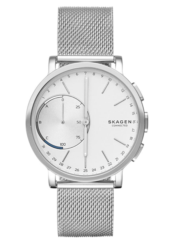 Skagen Hagen Connected Steel-Mesh Hybrid Smartwatch (Photo via Amazon)