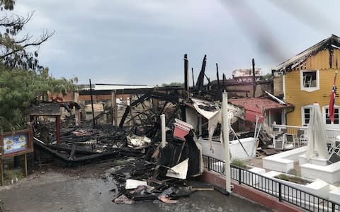 The aftermath of the fire at Europapark in Rust, Germany - Credit:  Getty Images Europe/Tristar Media