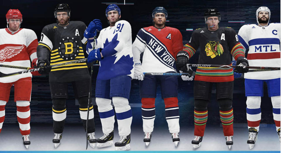 Considering the deep, storied history of the Original Six franchises, these Digital 6 designs are really something else. (EA Sports)