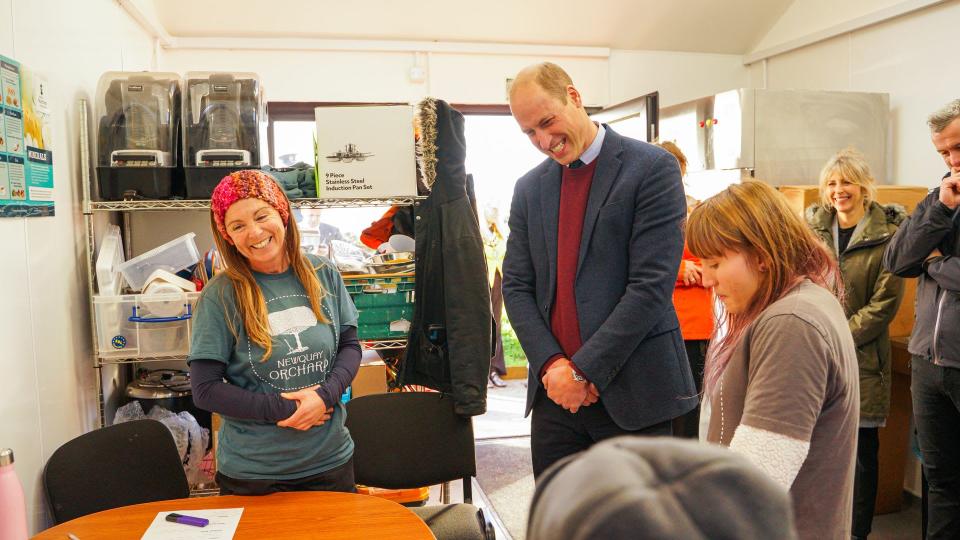 Prince William filled out a nutrition quiz in Newquay, Cornwall