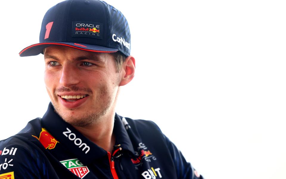 Max Verstappen of the Netherlands and Oracle Red Bull Racing looks on in the Paddock during previews ahead of the F1 Grand Prix of Abu Dhabi at Yas Marina Circuit on November 23, 2023