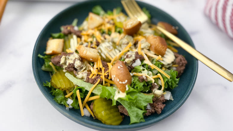 salad with beef and pickles