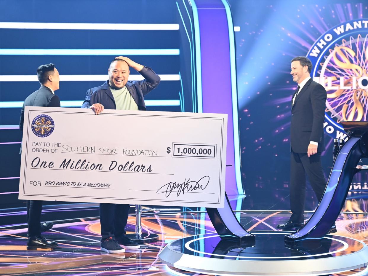 David Chang wins the top prize on ‘Who Wants To Be A Millionaire?’ (ABC)