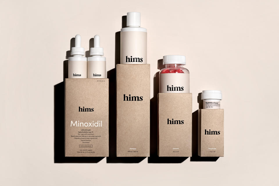 All the products in the hims’ family. (Photo hims/Lindsay Langston)