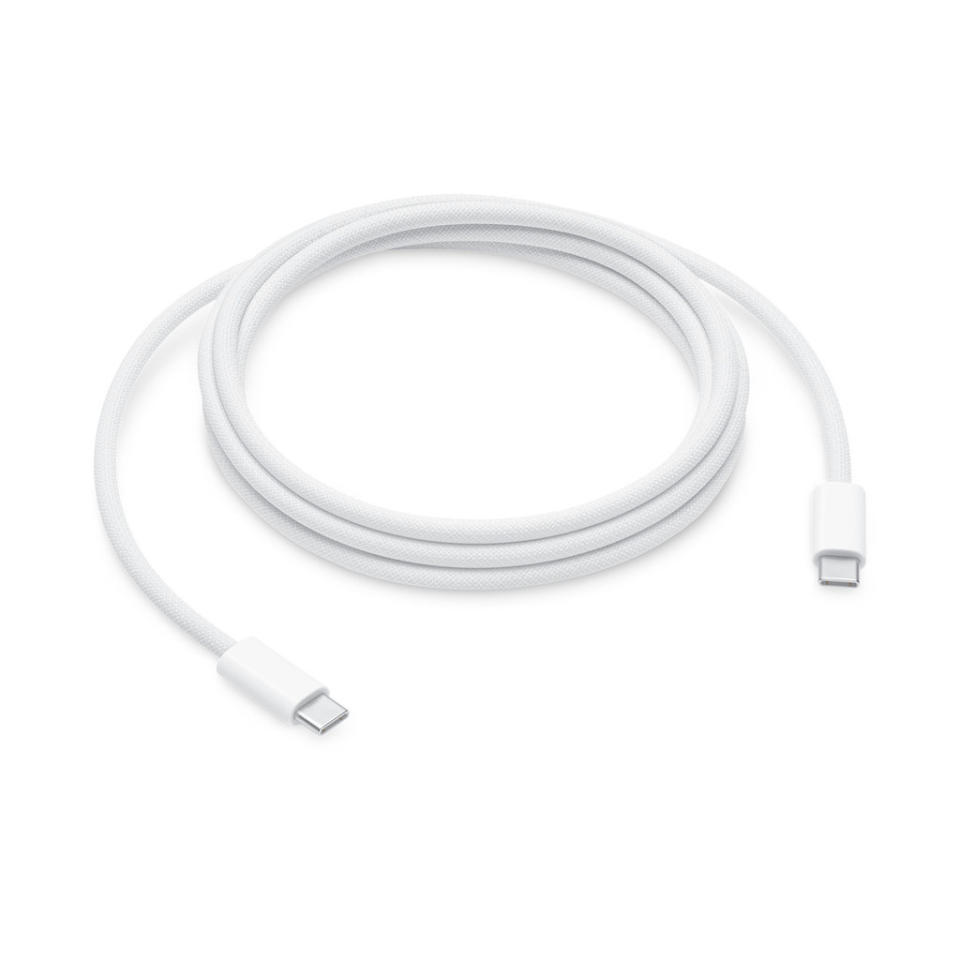蘋果推出自家Type-C充電線，宣稱傳輸效率更高。圖片來源：擷取自Apple台灣網站