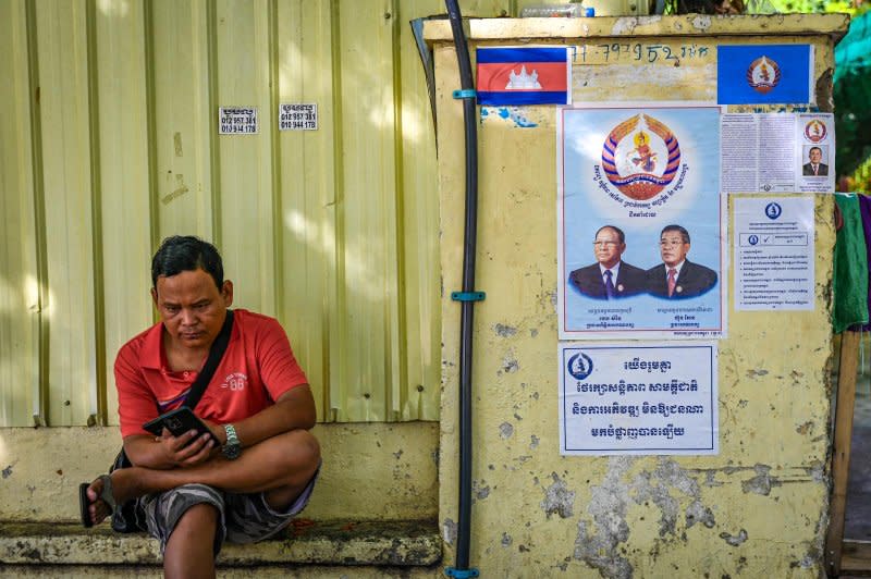 Images of Hun Sen were omnipresent around the capital of Phnom Penh in the lead-up to Sunday's election. Photo by Thomas Maresca/UPI