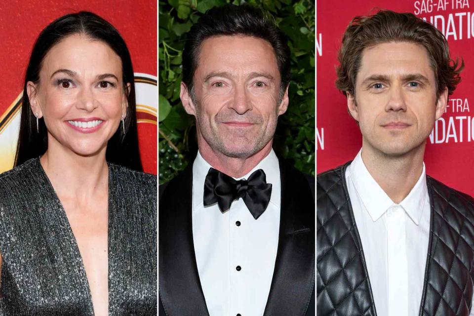 <p>Charles Sykes/Variety via Getty; Cindy Ord/MG24/Getty; Amanda Edwards/Getty</p> (L-R) Sutton Foster, Hugh Jackman, Aaron Tveit