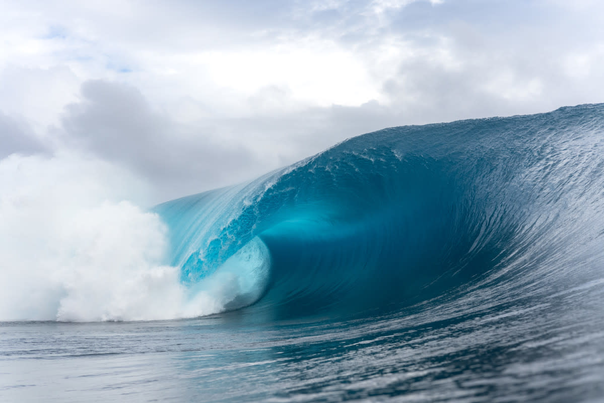 Fingers crossed we get something like this at Teahupo'o during the Olympics window.<p>Photo: Ryan "Chachi" Craig</p>