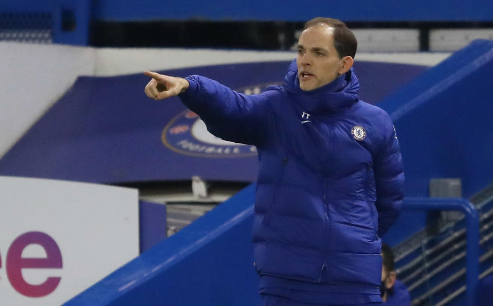 New Chelsea manager Thomas Tuchel during the match against Wolverhampton Wanderers.