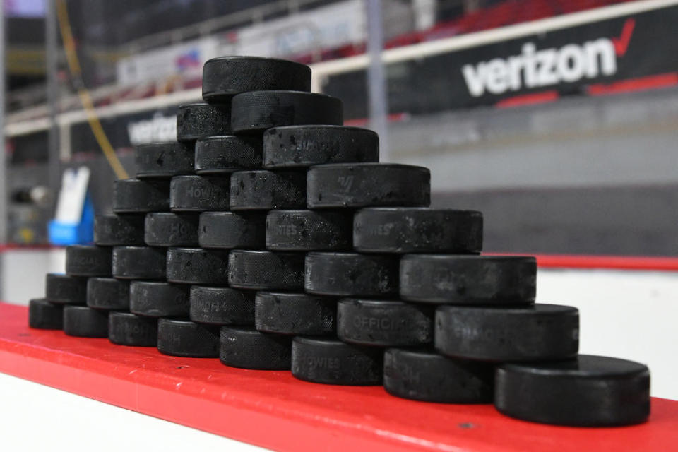 The mother of a high-school hockey player who was sexually assaulted by Brad Aldrich following his tenure with the Chicago Blackhawks is furious with the NHL and Gary Bettman. (Getty)