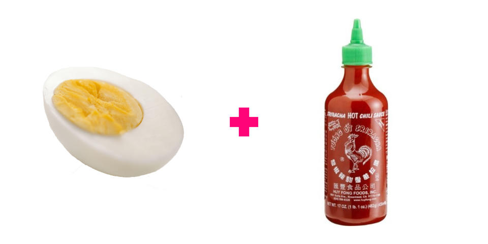 Hard-Boiled Eggs With Sriracha Sauce