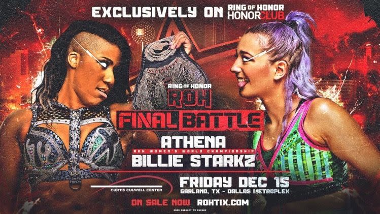 ring of honor final battle athena billie starkz