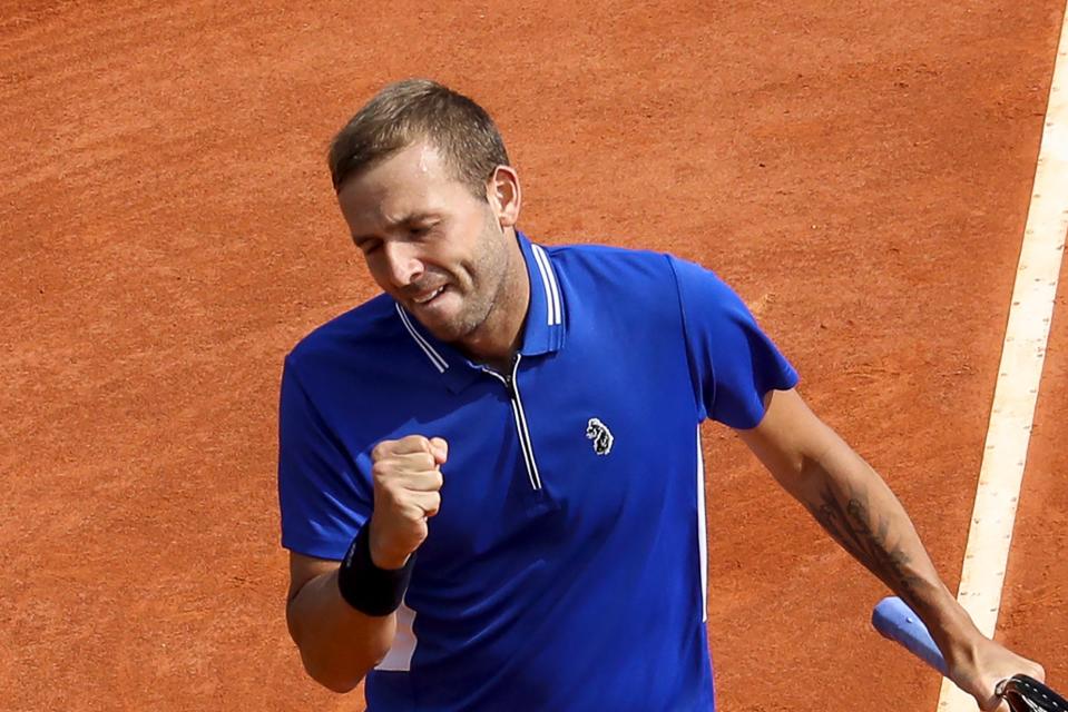 <p>Dan Evans had never before beaten a top-six ranked player</p> (AFP via Getty Images)