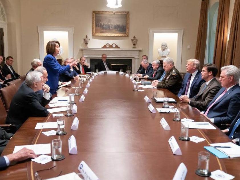 House speaker Nancy Pelosi confronting President Trump at the White House: Donald Trump/Twitter