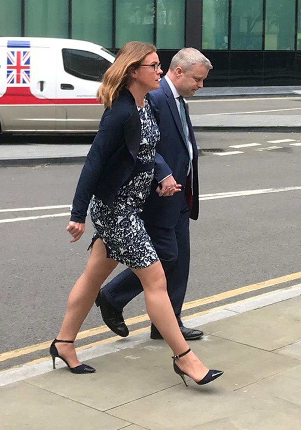 Tory MP Christopher Davies arriving at Westminster Magistrates' Court today (PA)