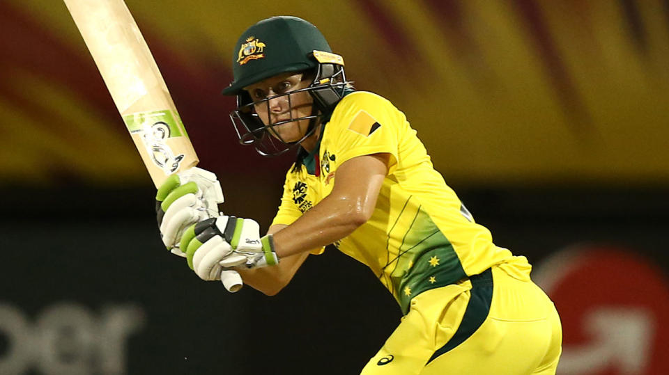 Australia’s Alyssa Healy reached her fifty off just 21 balls against Ireland. Pic: Getty