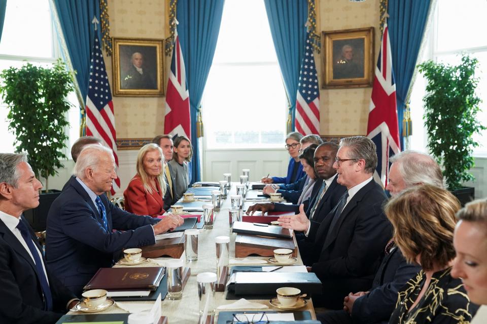 Sir Keir Starmer meets US president Joe Biden at the White House (REUTERS)