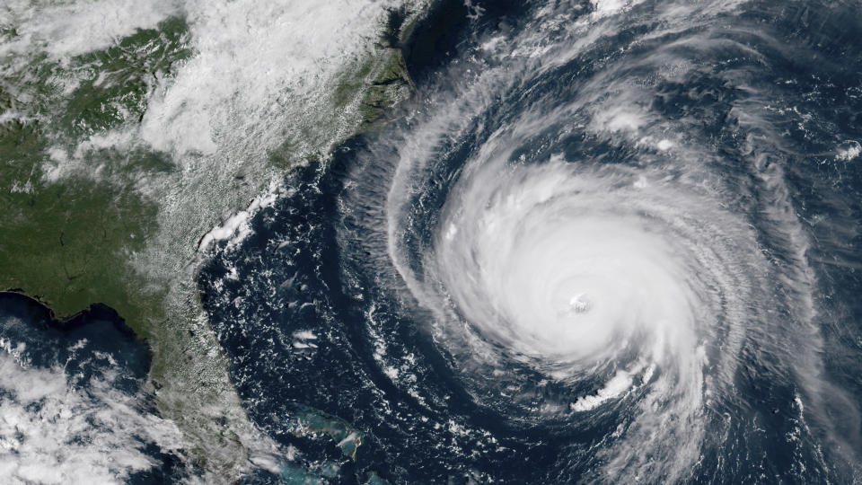 Hurricane Florence moves toward the coast of the southeastern United States in&nbsp;September 2018. (Photo: Stocktrek Images via Getty Images)