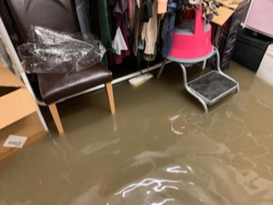 White Ribbon Boutique shop during flooding (Supplied)