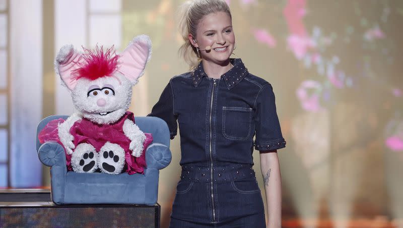 Darci Lynne Farmer and her rabbit puppet, Petunia, compete on “AGT: Fantasy League.” Lynne is now competing in the “Fantasy League” semifinals.