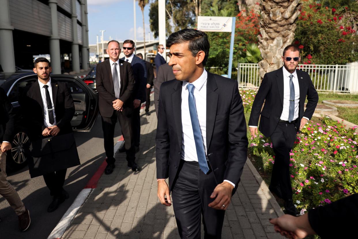 Rishi Sunak arrived in Israel this morning (REUTERS)