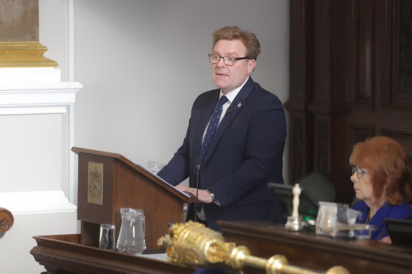 Council leader John Cotton during March's budget meeting