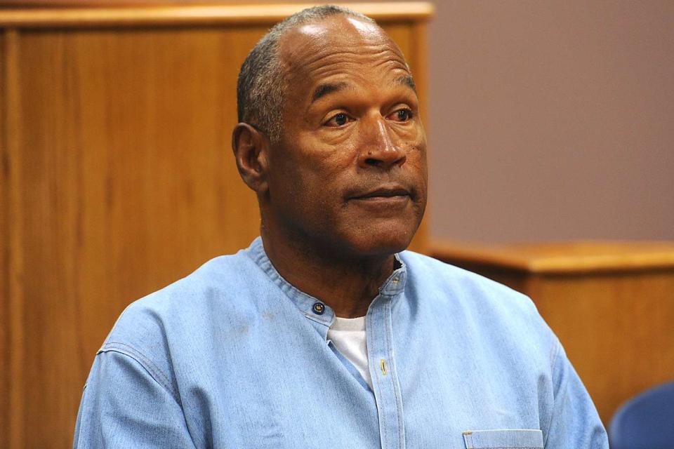 <p>Jason Bean/Pool via Bloomberg</p> O.J. Simpson appears at the Lovelock Correctional Center in Lovelock, Nevada in July 2017