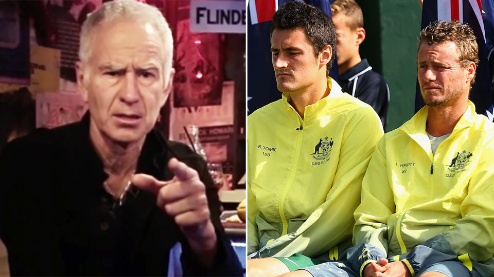 John McEnroe has taken the mickey out of Australian tennis. Image: Eurosport/Getty