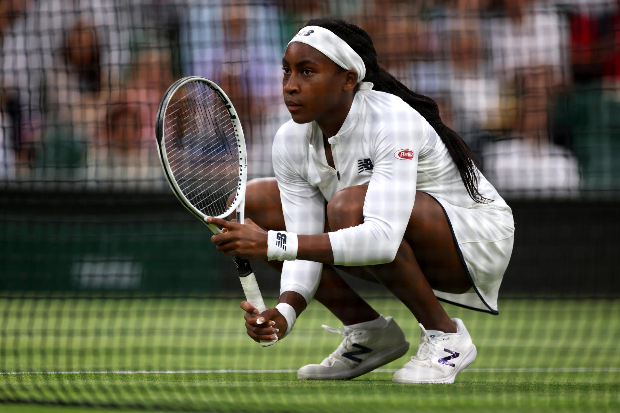 Coco Gauff at Wimbledon in 2021