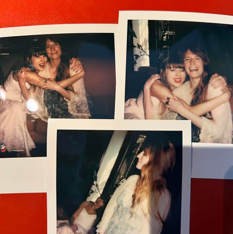 <p>Jack Antonoff/Instagram</p> Jack Antonoff posts photos of and footage on Instagram of Taylor Swift and Florence Welch from the recording of Tortured Poets Department