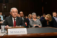 <p>Attorney General Jeff Sessions arrives to testify during a US Senate Select Committee on Intelligence hearing on Capitol Hill in Washington, D.C., June 13, 2017. (Photo: Saul Loeb/AFP/Getty Images) </p>