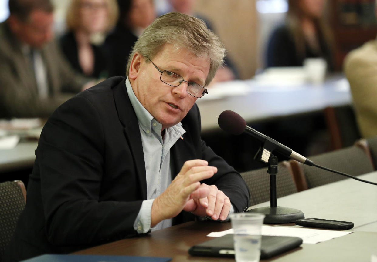 In a Tuesday, Dec. 19, 2017, file photo, Rep. Doug McLeod (R-Lucedale) questions a witness at a hearing at the state Capitol in Jackson, Mississippi. (Photo: ASSOCIATED PRESS)