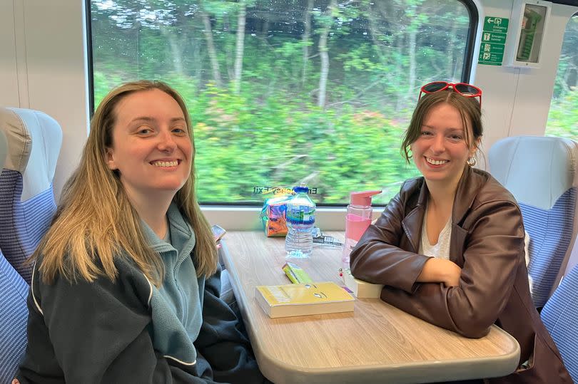 On the train were Sophie and Shauna from Manchester