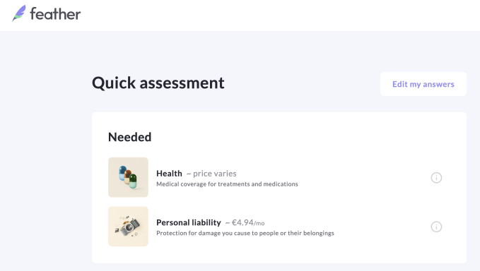 Feather quick assessment example